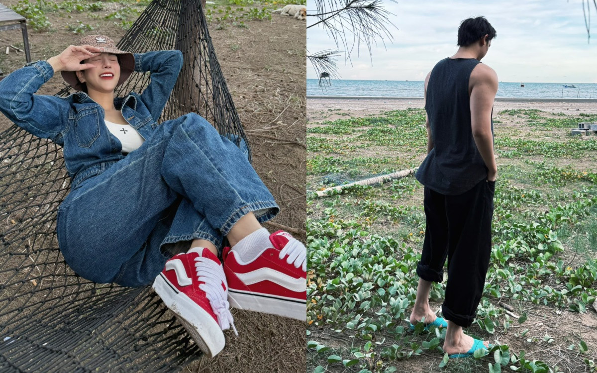 Diệp Lâm Anh chia sẻ ảnh đi du lịch, gắn thẻ bạn trai kém 11 tuổi trên mạng xã hội. (Ảnh: FBNV)