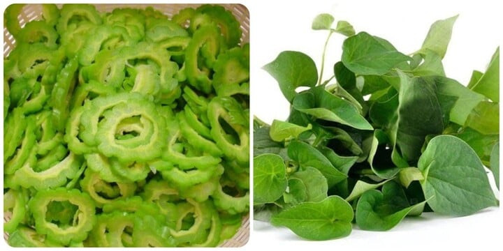Mướp đắng và rau diếp cá là hai loại rau giải nhiệt cho gan rất tốt