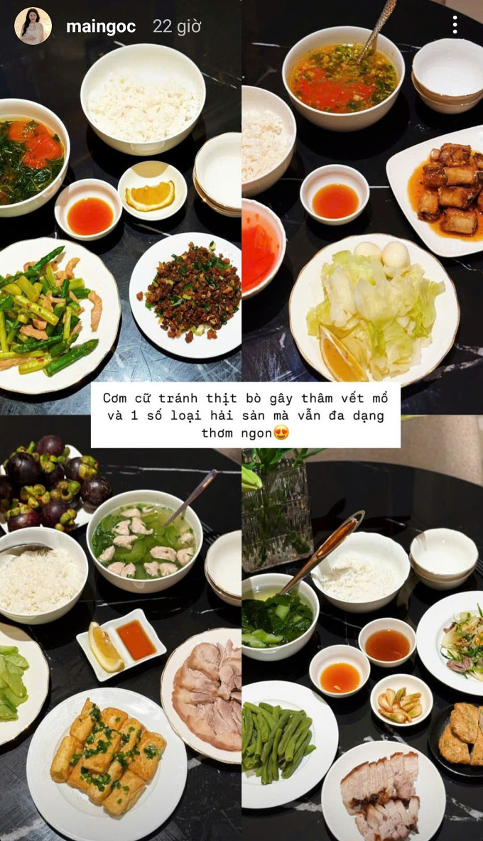 MC Mai Ngọc khoe mâm cơm ở cữ, một chi tiết gây chú ý- Ảnh 2.