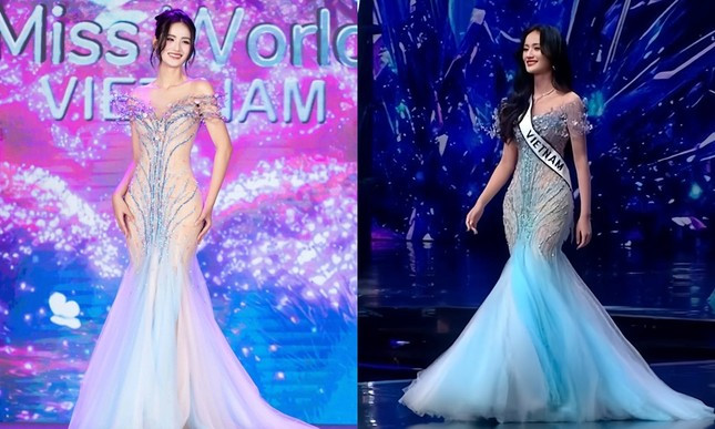 Điều khác lạ của bộ váy dạ hội Hoa hậu Ý Nhi mặc ở Chung kết Miss World 2025 ảnh 8