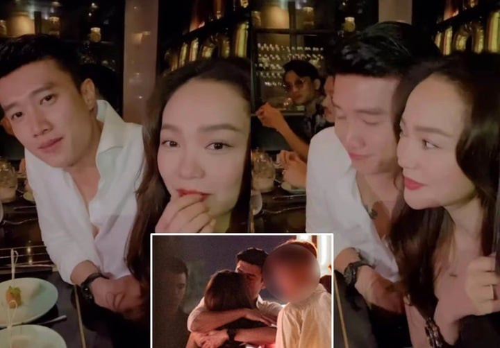 Hình ảnh Quốc Trường ôm chặt Minh Hằng làm dấy lên tin đồn hẹn hò.