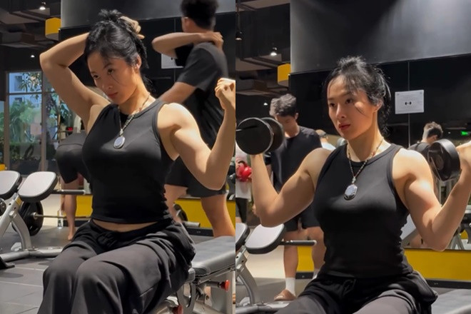 Angela Phương Trinh lộ khoảnh khắc tập gym hùng hục để có body lực sĩ gây sốc