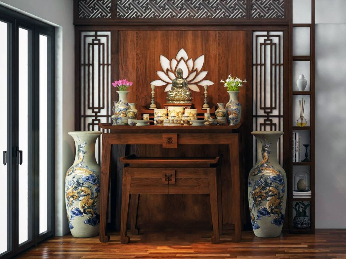 Những lưu ý khi bài trí bàn thờ Phật- Ảnh 2.