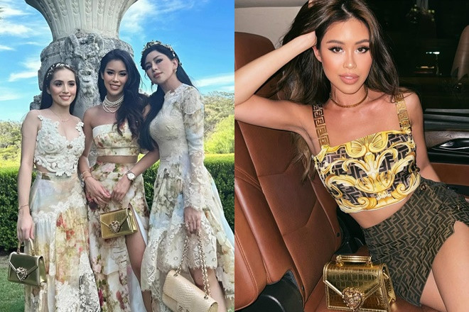 Em chồng Hà Tăng và mẹ ruột Lê Hồng Thủy Tiên bị soi dùng chung đồ dù giàu nứt vách