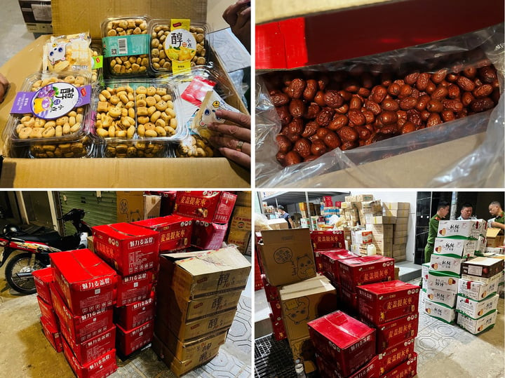 Số hàng hoá vi phạm. (Ảnh: Công an Hà Nội).