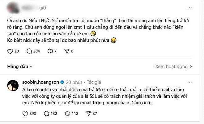 Soobin bức xúc đáp trả antifan gay gắt