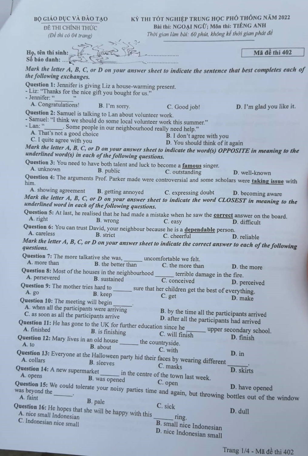 Đề Tiếng Anh thi tốt nghiệp 2022 1.jpg