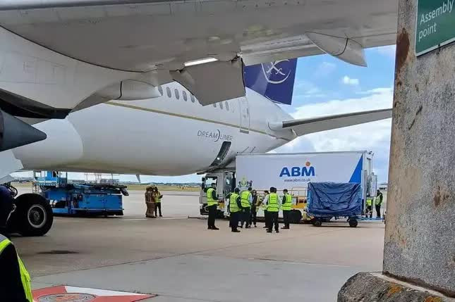 Máy bay bị xe tải đâm thủng bụng, lỗi khó tin của tài xế- Ảnh 1.