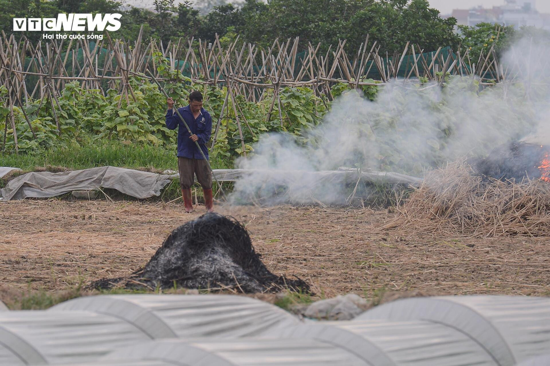 Dân đốt rơm, khói trắng trời Hà Nội, hun người đi đường - 7