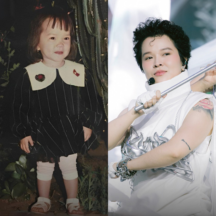 Hình ảnh cô bé Tiên Tiên lúc nhỏ gây sốt vì vẻ đáng yêu.