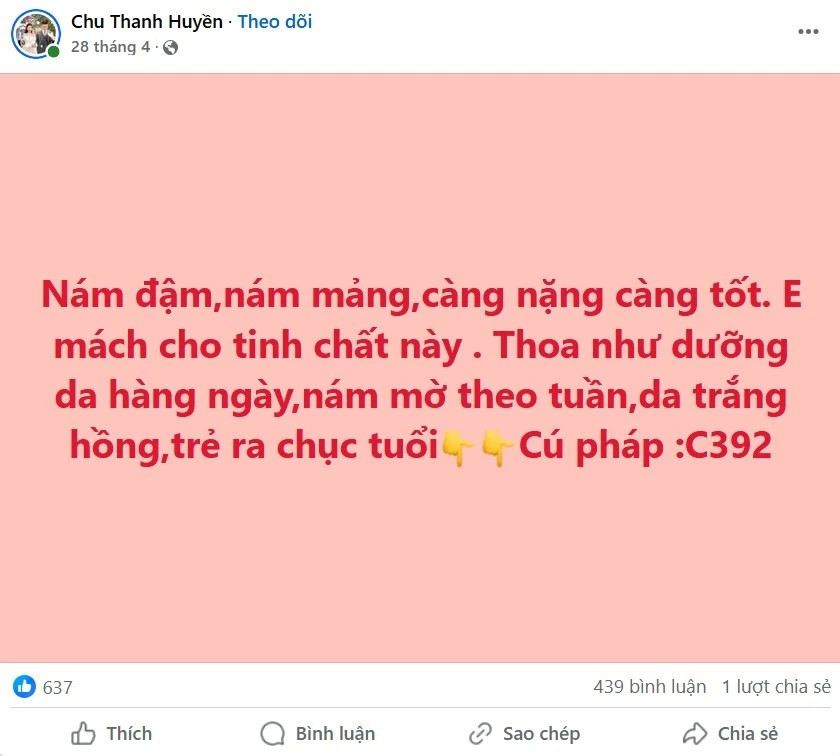Đến lượt fanpage của vợ Quang Hải vướng ồn ào quảng cáo quá lố