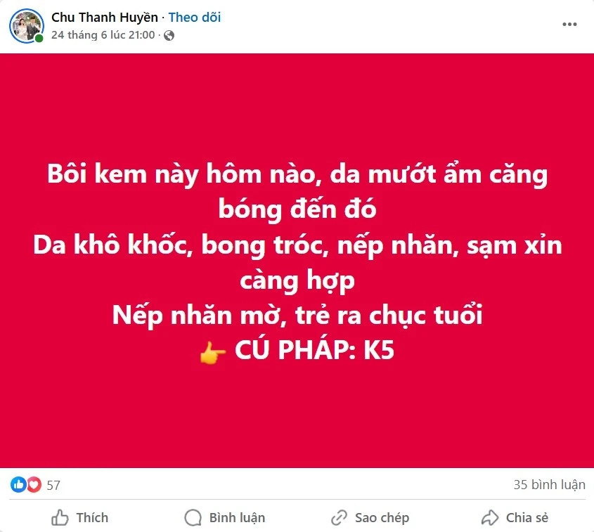 Đến lượt fanpage của vợ Quang Hải vướng ồn ào quảng cáo quá lố