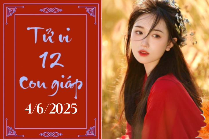 Tử vi 12 con giáp hôm nay ngày 4/6/2025: Dần khởi sắc, Mùi thuận lợi