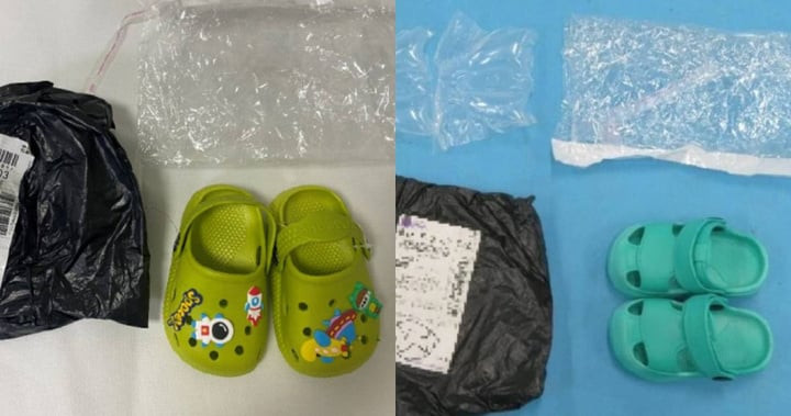 25/50 đôi dép được kiểm nghiệm có hàm lượng phthalate vượt mức cho phép hàng trăm lần. (Ảnh: Weibo)