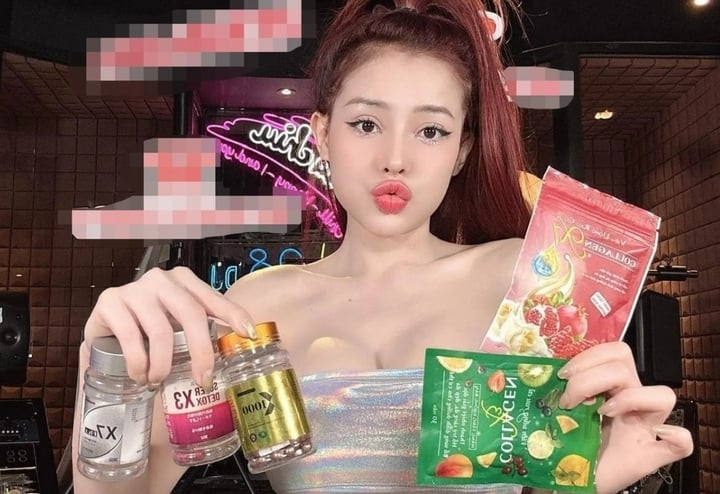 DJ Ngân 98 là người nổi tiếng trên mạng xã hội, thường xuyên đăng tải các video quảng cáo sản phẩm giảm cân.