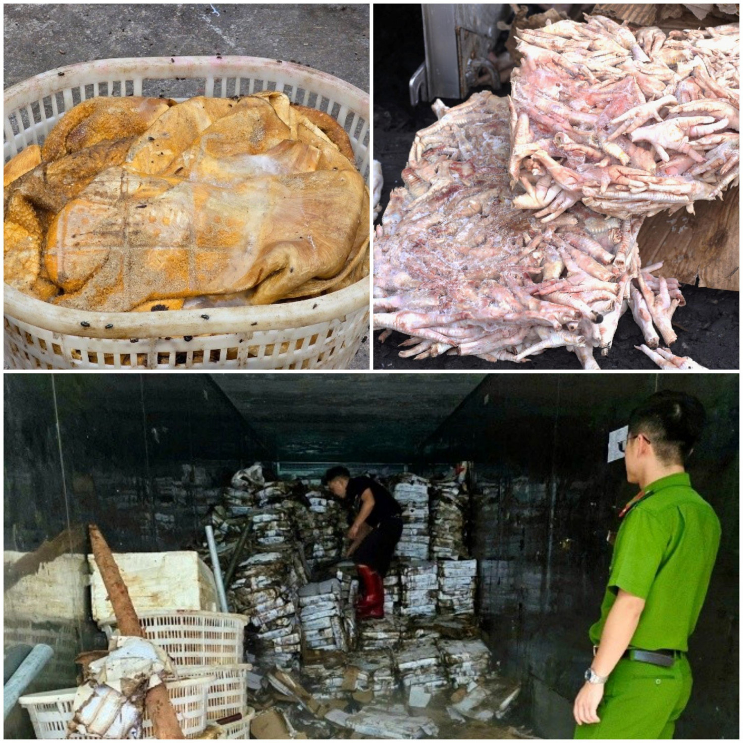 Tiêu hủy hơn 25 tấn thực phẩm đông lạnh bốc mùi hôi thối, đang bị phân huỷ- Ảnh 1.