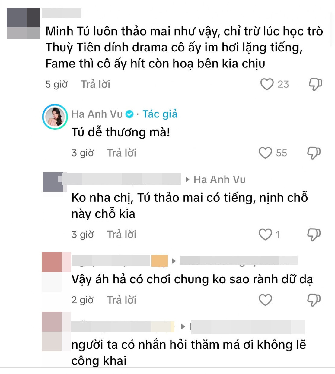 Minh Tú bất ngờ nhận chỉ trích liên quan đến Hoa hậu Thuỳ Tiên 1 mỹ nhân lên tiếng bênh vực