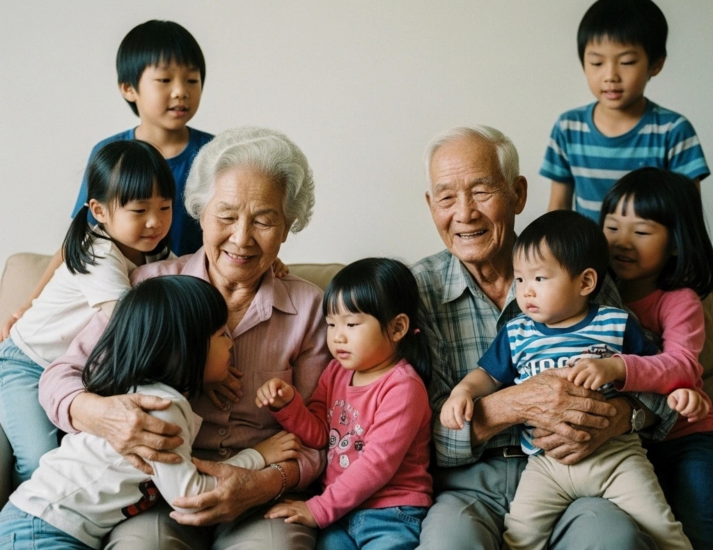 bo me u80 met moi khi cac con gui khoi nghi he ve que hinh anh 1