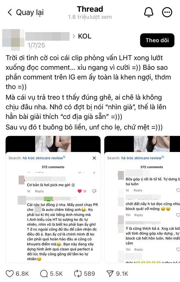 Lê Hà Trúc cô vợ của cơ trưởng Nguyễn Quang Đạt đang gây ồn ào MXH là ai