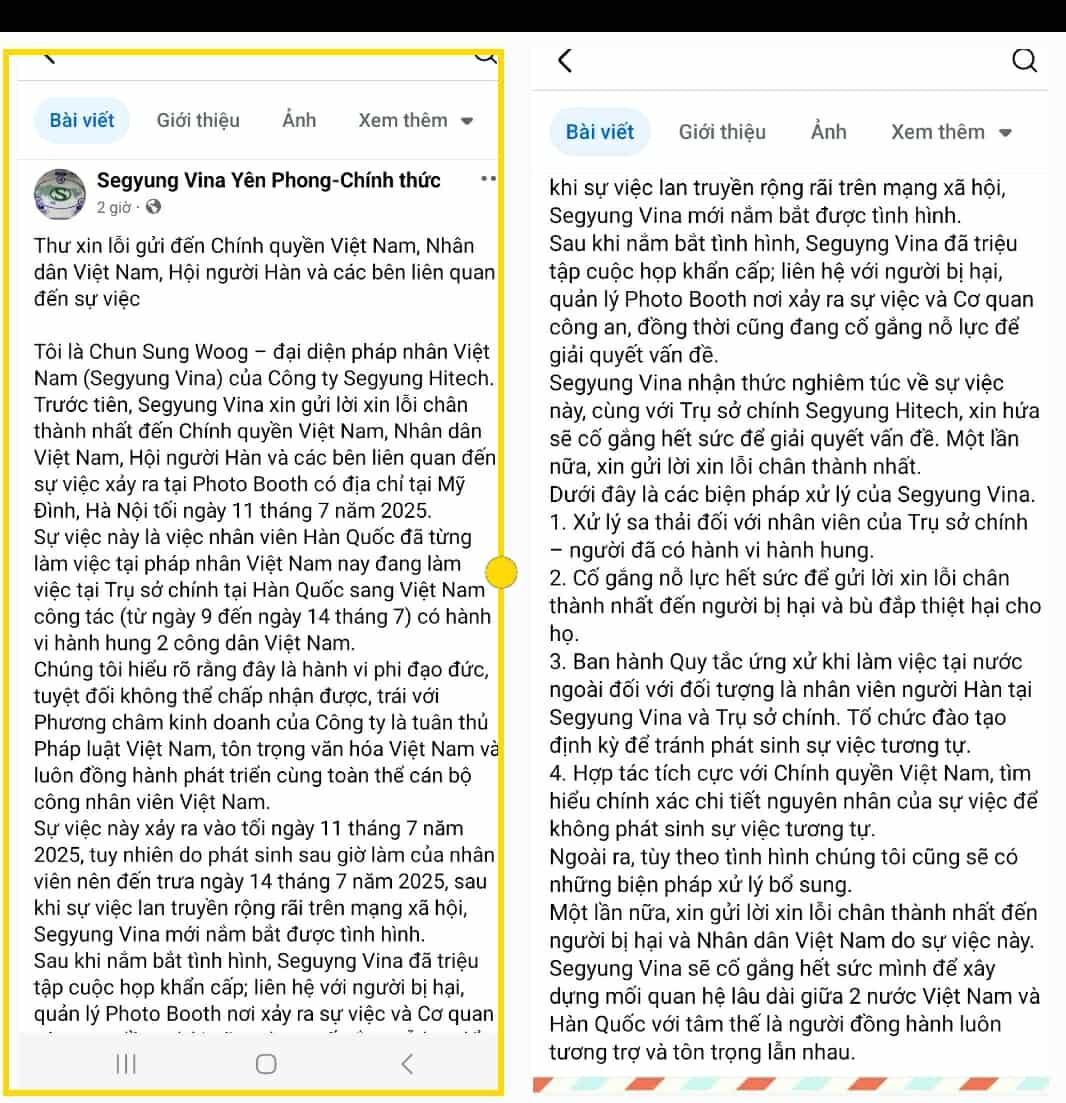 Công ty Hàn Quốc xin lỗi khi nhân viên hành hung người Việt Nam tại tiệm photobooth ở Hà Nội - Ảnh 1.