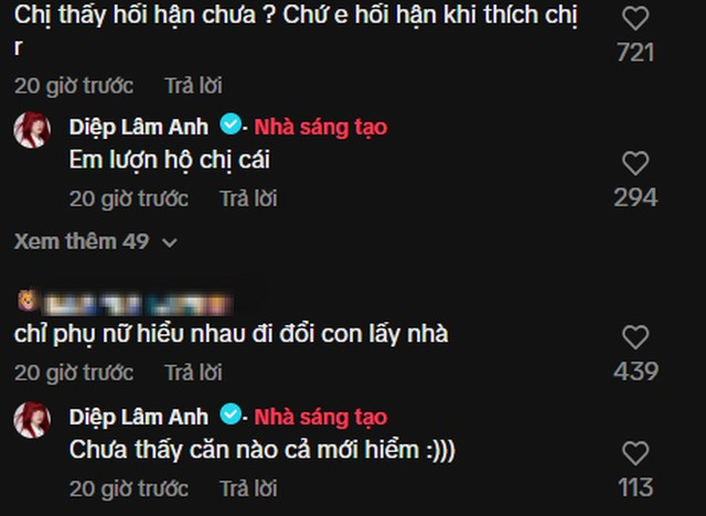 Bị dân mạng dội bom vì ngầm bênh vực Thiên An Diệp Lâm Anh đáp trả