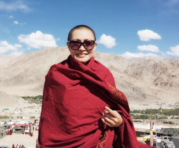 Phương Thanh xuống tóc vì khởi tâm hướng Phật.