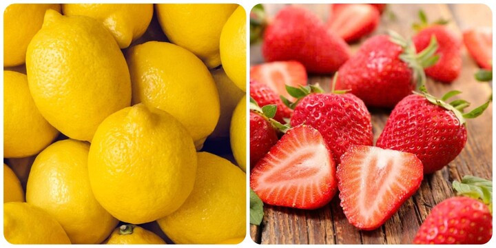 Chanh vàng và dâu tây rất tốt cho thận