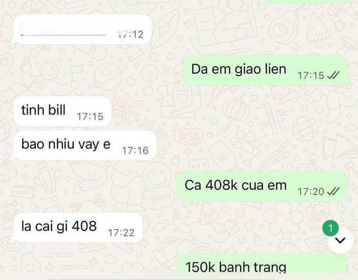 Nam diễn viên Việt bị phốt bùng 408k tiền bánh bò