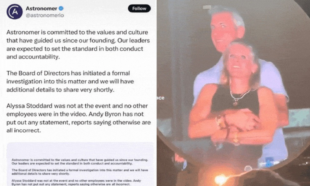 Sự trừng phạt khốc liệt của công ty dành cho giám đốc nhân sự ngoại tình CEO Andy Byron