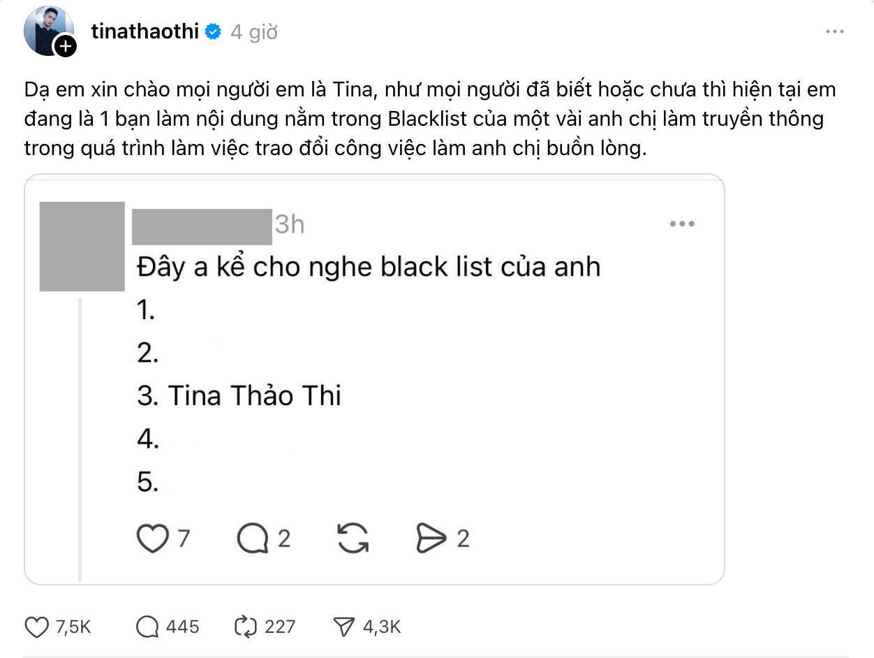 Tiktoker Tina Thảo Thi đang gây tranh cãi khắp mạng xã hội là ai