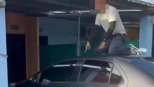 Bắt quả tang vợ ngoại tình, chồng bị húc văng lên nắp capo- Ảnh 3.