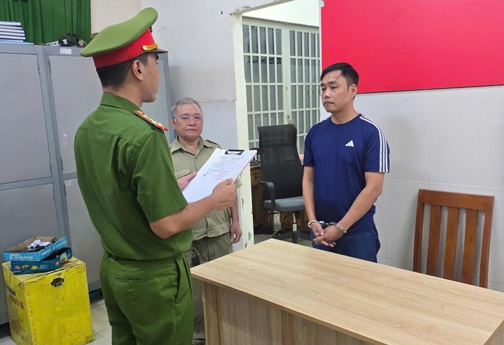 Đỗ Thành Nhung bị bắt tạm giam. (Ảnh: CA)