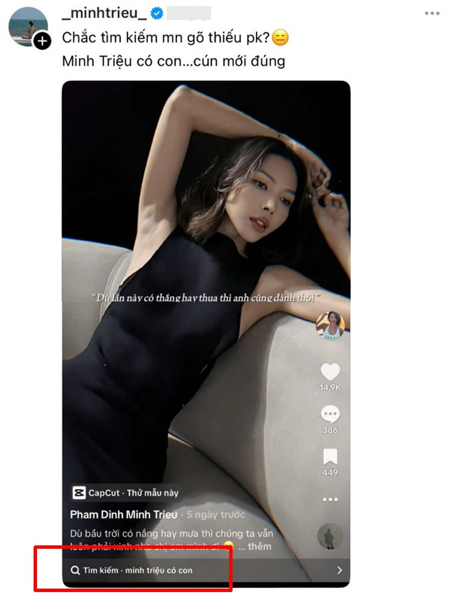 Siêu mẫu Minh Triệu phản hồi về thông tin có con