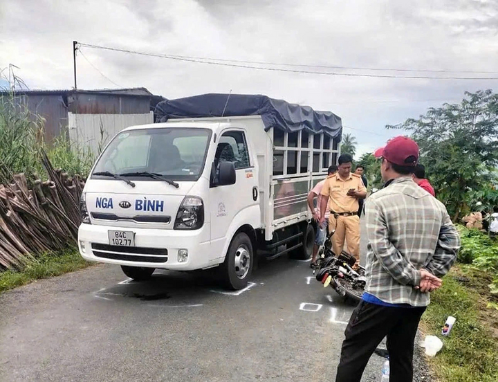 Hiện trường vụ tai nạn.