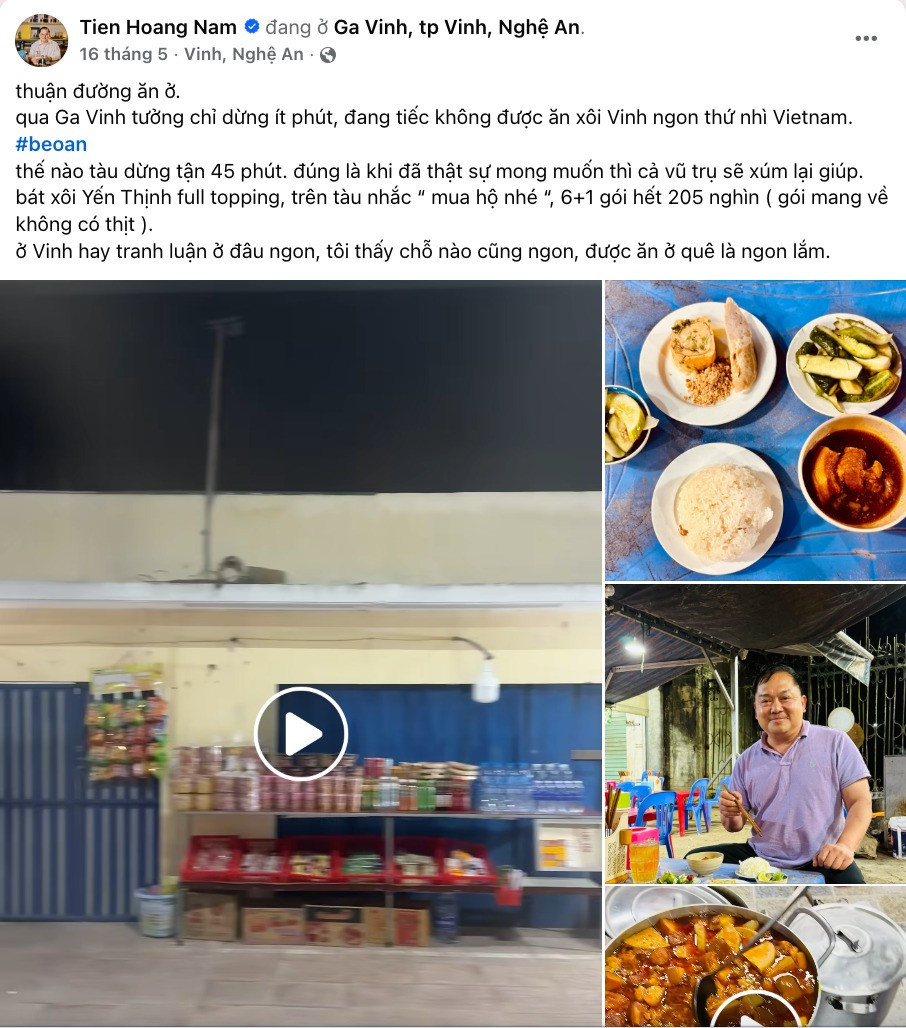 Ông Hoàng Nam Tiến và niềm đam mê ẩm thực từ review món ăn đến nấu cơm cho con cháu