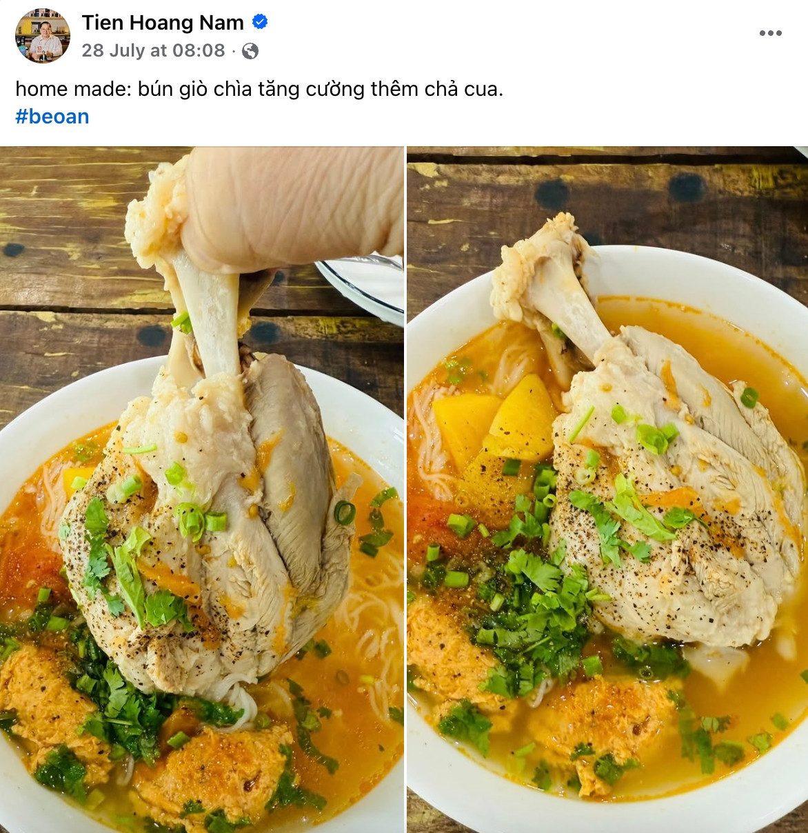 Ông Hoàng Nam Tiến và niềm đam mê ẩm thực từ review món ăn đến nấu cơm cho con cháu