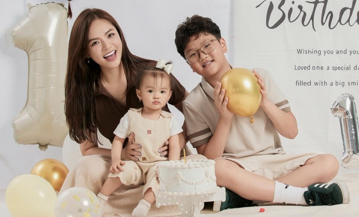 Thu Quỳnh làm mẹ đơn thân nuôi 2 con.