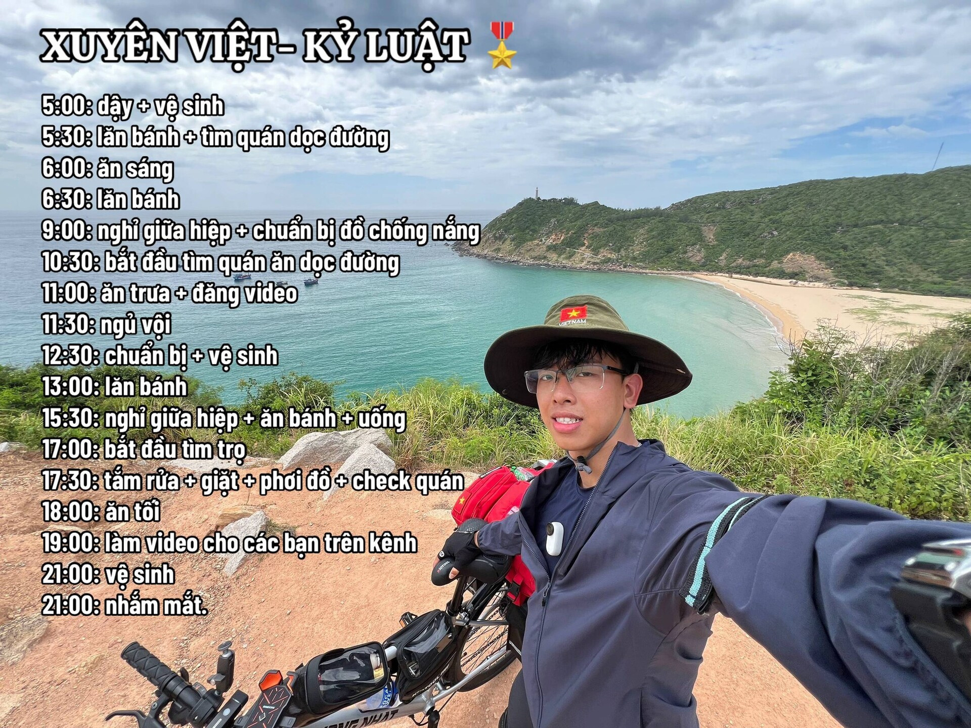 Chàng trai gen Z đạp xe từ TP.HCM ra Hà Nội đón lễ Quốc khánh 2/9 gây sốt mạng - 6