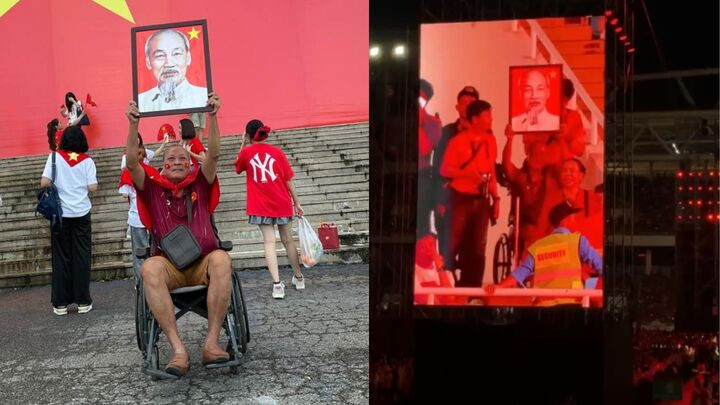 Người đàn ông tạo nên khoảnh khắc xúc động trong đêm Concert “Tổ quốc trong tim” tại sân vận động Quốc gia Mỹ Đình.