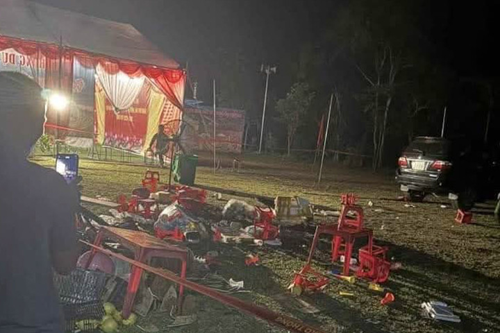 Hiện trường nơi xảy ra vụ tai nạn. (Ảnh: Đ.X.)