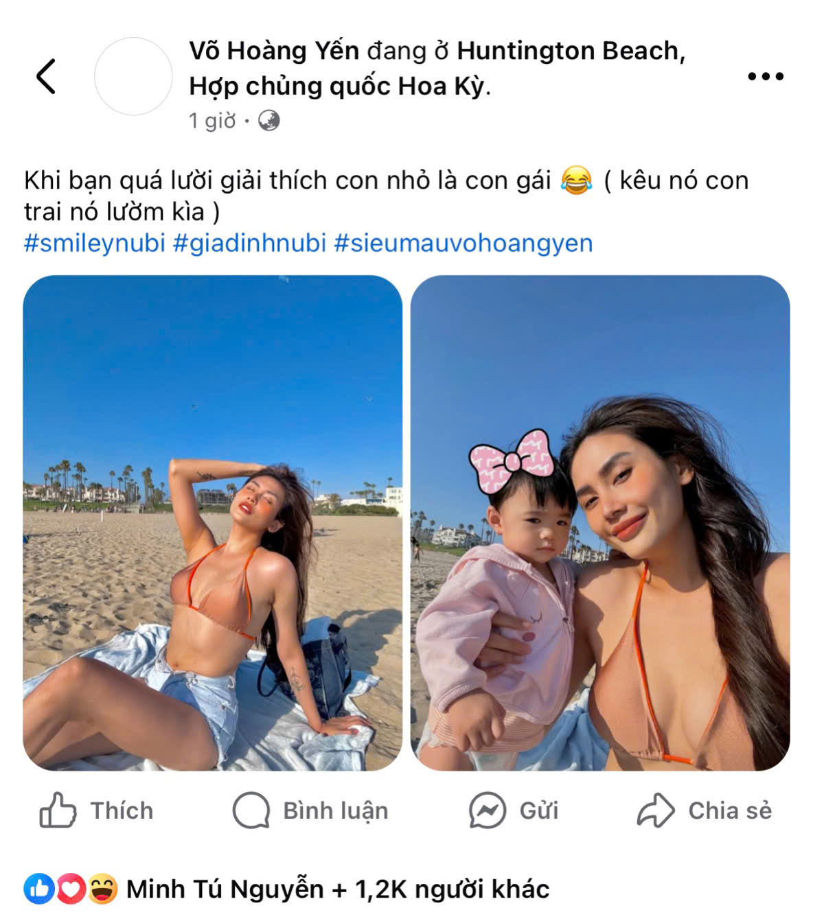 Phản ứng của Võ Hoàng Yến khi con gái liên tục bị hiểu lầm về giới tính