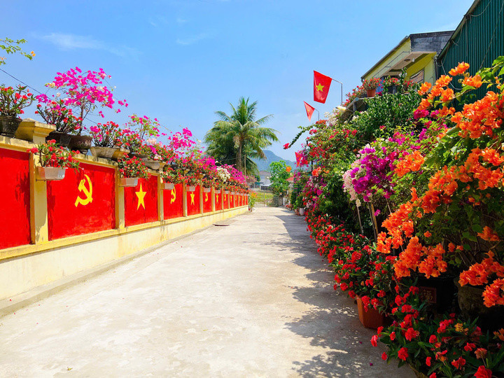 Điểm check-in rực rỡ nhất xã Tân Kỳ trong dịp kỷ niệm 80 năm Quốc khánh.