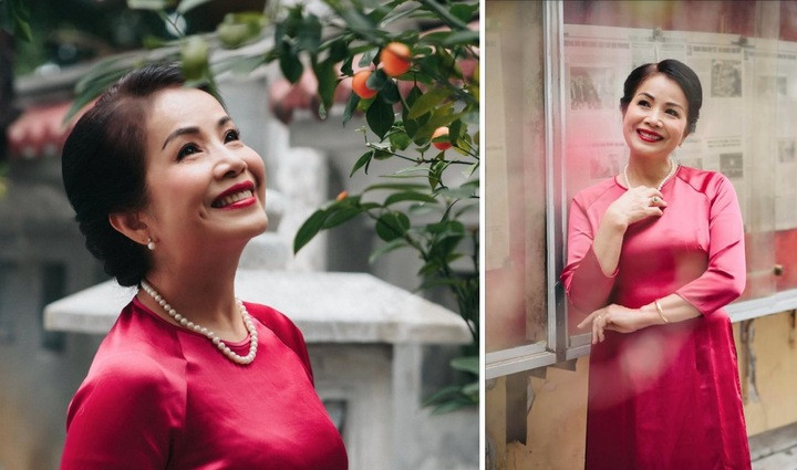 Nữ nghệ sĩ vẫn giữ được nét quý phái, đằm thắm ở tuổi U70.