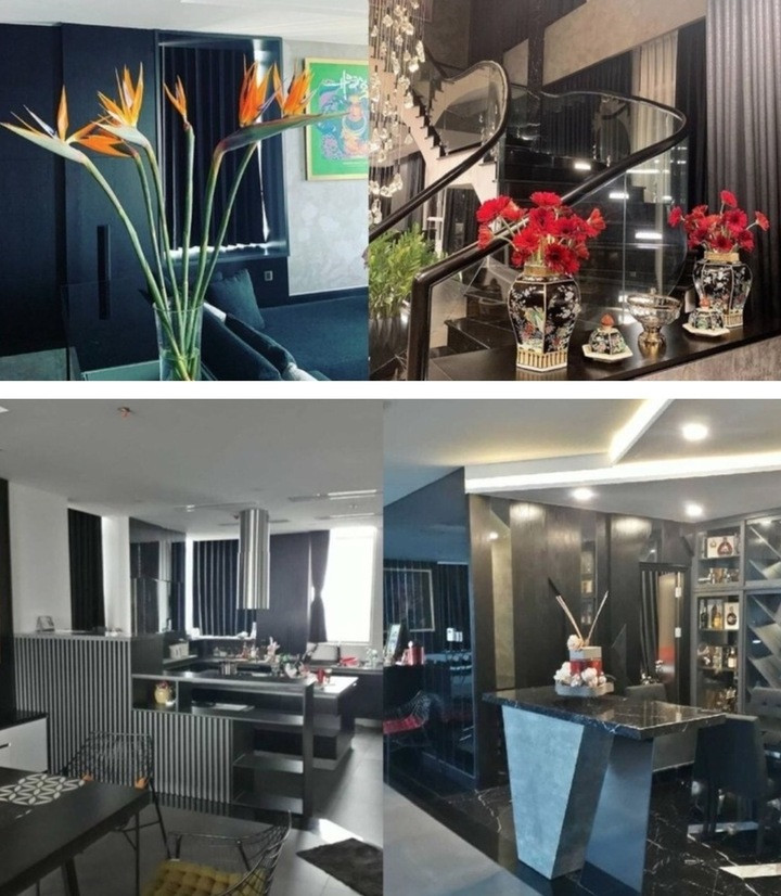 Cơ ngơi của nữ ca sĩ được thiết kế sang trọng và hiện đại.