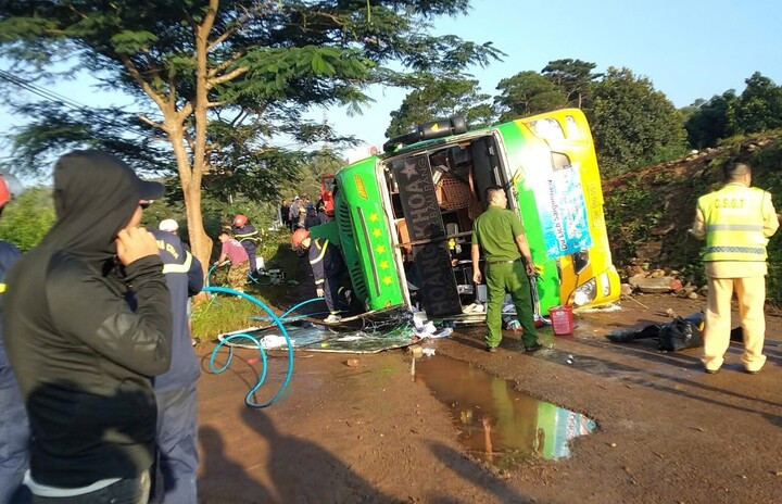 Hiện trường vụ tai nạn.