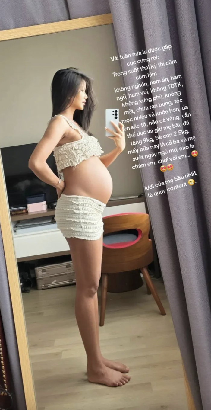 Ngỡ ngàng với cân nặng ở tháng cuối thai kỳ của H'Hen Niê - Ảnh 2.