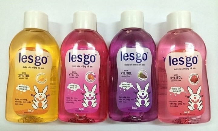 Nước súc miệng Lesgo trẻ em bị thu hồi. (Ảnh: Chụp màn hình)