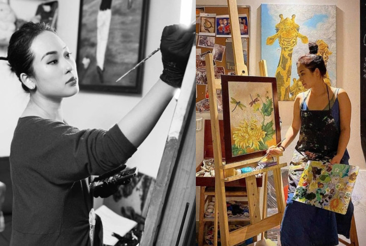 Diễm Hằng theo đuổi đam mê hội họa suốt nhiều năm qua.