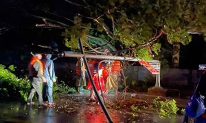 Bão số 5 có thể quần thảo đến nửa đêm, 9 người thương vong, hơn 600 nhà tốc mái