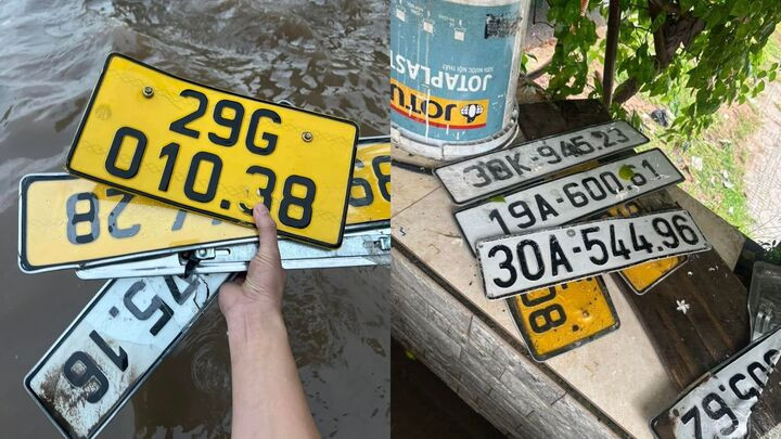 Nhiều người nhặt được biển số xe bị rơi, cũng chia sẻ lên mạng xã hội để tìm tài xế đến lấy. (Nguồn: OFFB)